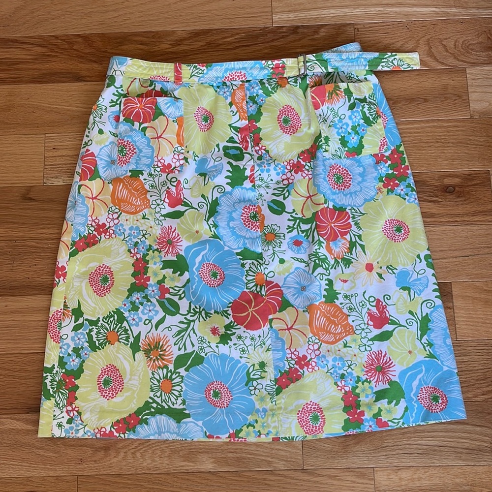 Talbots stretch summer floral skirt size 12
